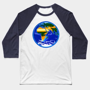 Planet Earth Cartoon Sketch (MD23ERD003) Baseball T-Shirt